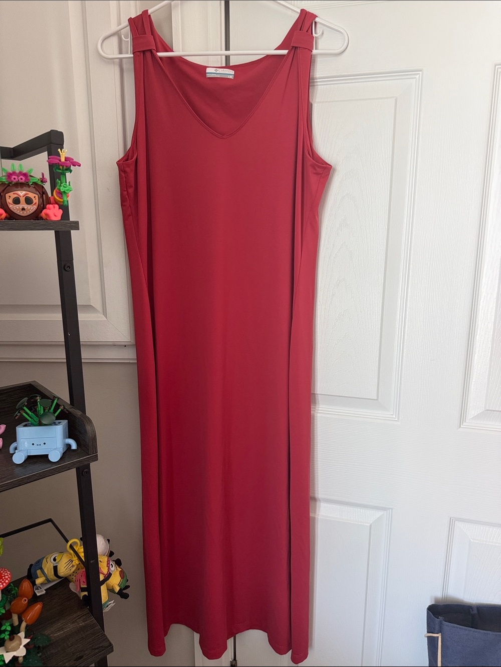 Columbia Sleeveless Maxi Dress - Classic V-Neck side slits